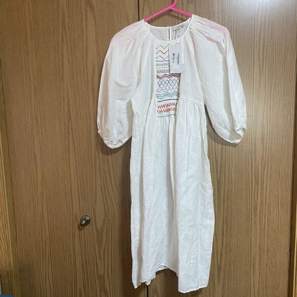 NWT Stella McCartney Girl’s 14 + Linen Cotton Smock Dress - Picture 1 of 6
